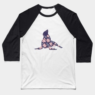 Floral Seal - muted cool colors Baseball T-Shirt